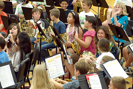 Beginning band students